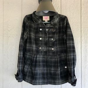 Pink Envelope Plaid Coat